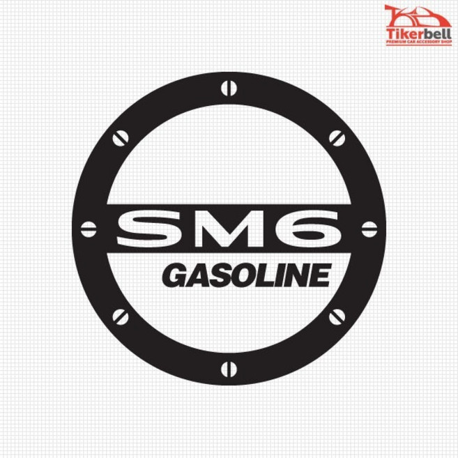 MF SM6 로고 주유구 데칼스티커 TKGD-152, 그레이/LPG, 130x130, 1개