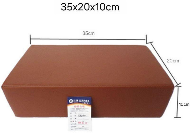 찜질방 가죽 베개 방수 PU 스펀지 쿠션 한의원 사우나 목침 요양원, 기준, 가죽 표면 매트 (35x20x10), 1개