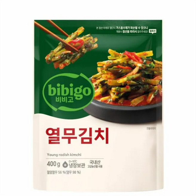 CJ 비비고 열무김치, 400g, 2개