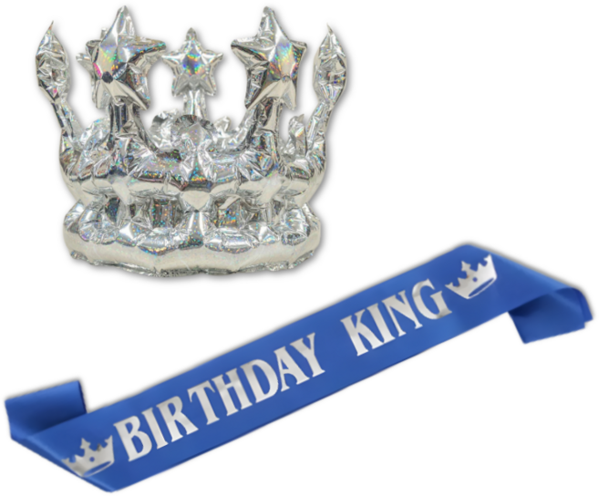 베르트폴 생일파티 왕관 어깨띠 세트, 1세트, 실버