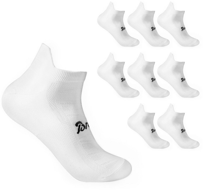 브로니스 클래식 런닝 스니커즈 양말, 클래식 블랙 9개, 1세트
