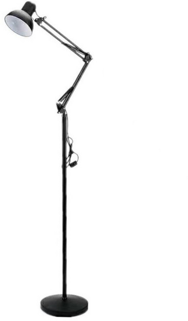 工業風金屬三段落地燈 - 可調式閱讀立燈 簡約時尚 適用於客廳臥室, BLACK