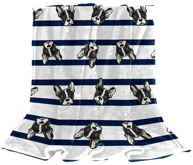 푸그 프린트 담요 귀여운 동물 소파 사무실 부드럽고 편안하며 세탁 낮잠, 1개, 13. JCW FLRGT 14 / E. 100x1...