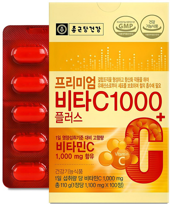 종근당건강 프리미엄 비타C 1000플러스, 100정, 1개