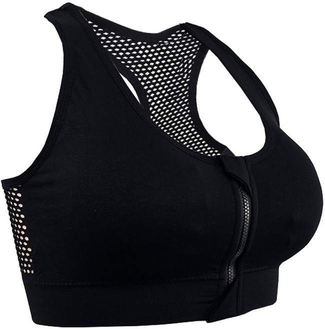 엘라라 앞지퍼 스포츠브라탑 여성 필라테스 헬스 운동 요가탑브라 빅사이즈 노와이어 임산부 지퍼브라