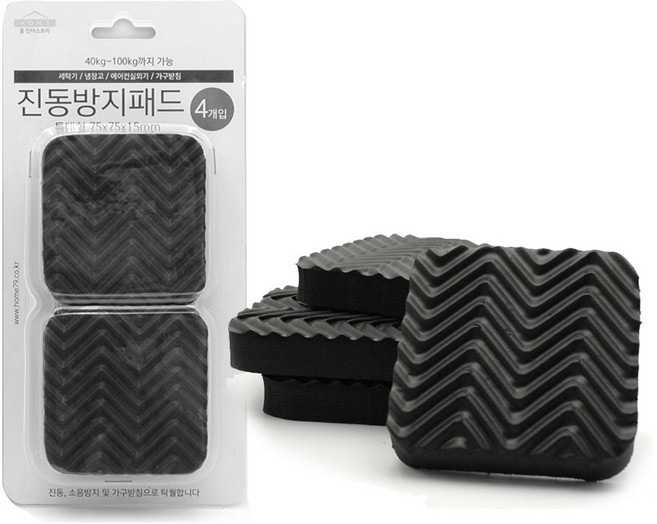 YBK 진동 방지 패드 4P패드 소음 방지패드, 2set