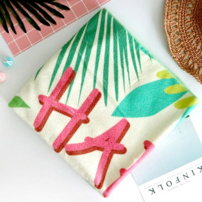 비치타올 대형 극세사 140x70cm 성인 감성 타월 수영수건 물놀이 바캉스, 1타입)썸머플라워, 1개