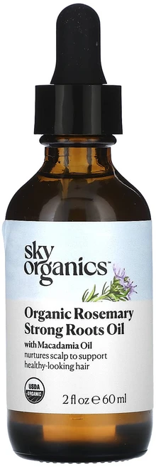 Sky Organics 유기농 로즈메리 강력한 뿌리 오일 마카다미아 오일 함유 60ml(2fl oz), SkyOrganics유기농로즈메리강력한뿌리오일마카다미아, 1개, 60ml - 쿠팡