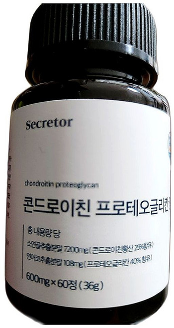 관절 건강 증진 프로테오글리칸 소연골 콘드로이친 강화 영양제 60정 6개, 60ml