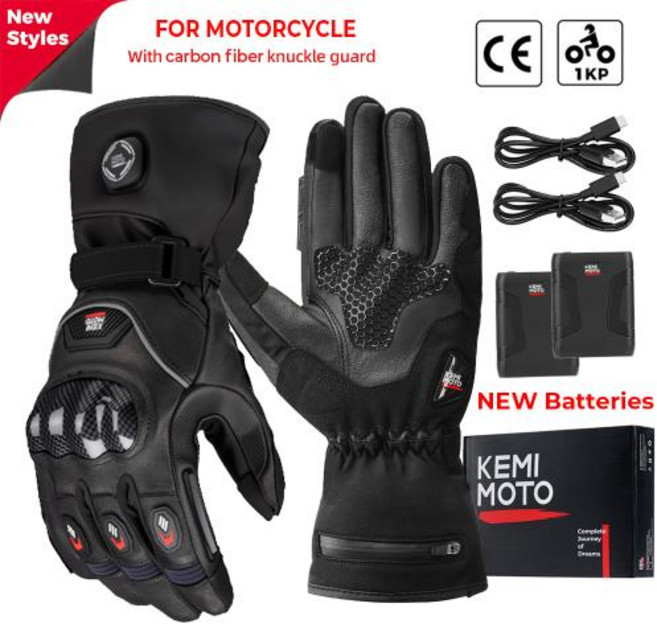 오토바이 열선장갑 온열장갑 KEMIMOTO 온수 장갑 겨울 스노모빌 모터 야외 스포츠 따뜻한 방수 방풍 충전식, XXL, 23)N-8039BK PRO