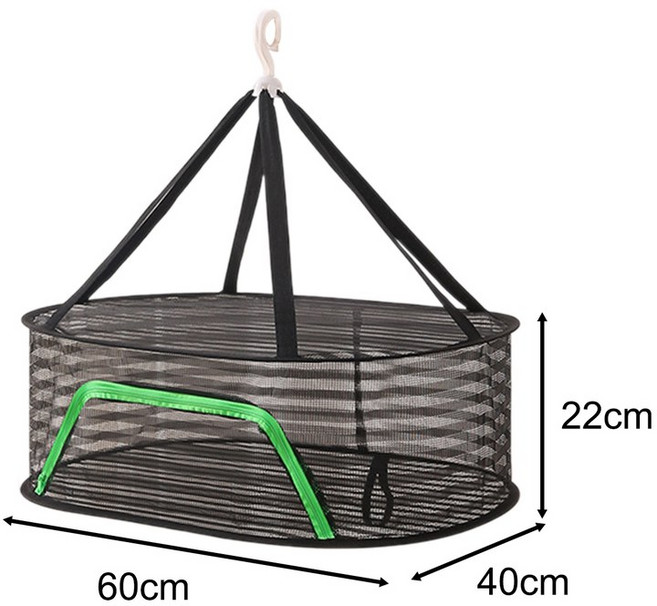 접이식 건조망 모기 건조 바구니 건조기 다기능 허브 방지 걸이 보관 어망, 1개