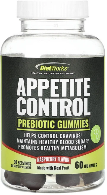 다이어트웍스 Appetite Control Prebiotic Gummies Raspberry 60 Gummies, 1개, 60정 - 쿠팡