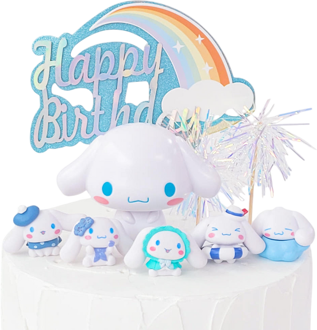 (빅피규어+피크닉 시나모롤) 산리오 케이크토퍼 세트 데코픽 케이크데코 생일 파티, 1개