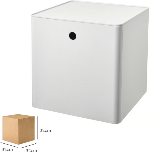 이케아 책장 수납박스 뚜껑 파일박스 플라스틱 화이트 쿠기스