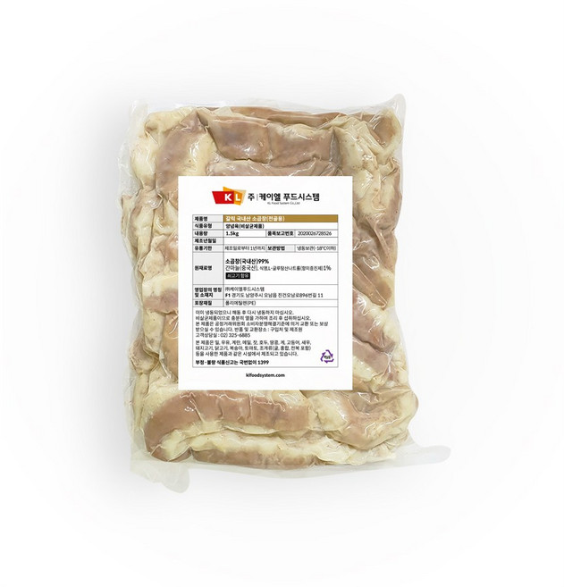 케이엘푸드시스템 [갈릭] 소곱창 전골용 - 국내산, 1개, 1.5kg