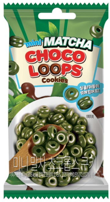 말차초코룹스 쿠키, 3개, 40g