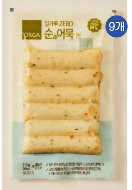올가 순어묵 봉 밀가루제로, 9개, 210g