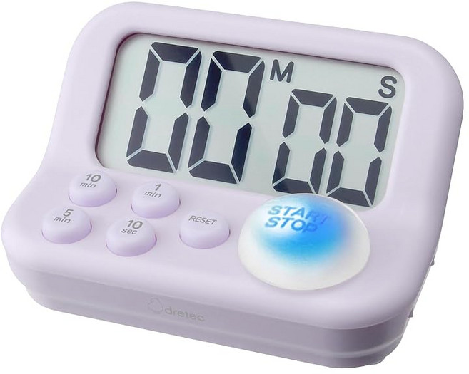 도리텍(dretec) 공부 타이머 러닝 타이머 S 심리학에 기반한 파란색 LED로 집중력 향상 대화면 수험 자격 요리 타이머 공부 주방 스톱워치 학습 공부용 공부 상품 디지털 학습