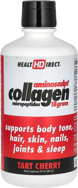 Health Direct AminoSculpt® 콜라겐 미량펩타이드 타트체리 맛 18g 887ml(30fl oz) Direct (헬스 디렉트), 1개 - 쿠팡
