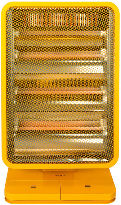 유니맥스 발터치 각도조절 3단 석영관 전기히터, 머스타드, UMH-3612FSK-M