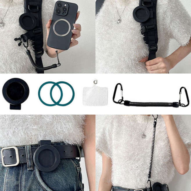 [특가] make speed 맥세이프 클립형 마그네틱 거치대, 1세트, 블랙