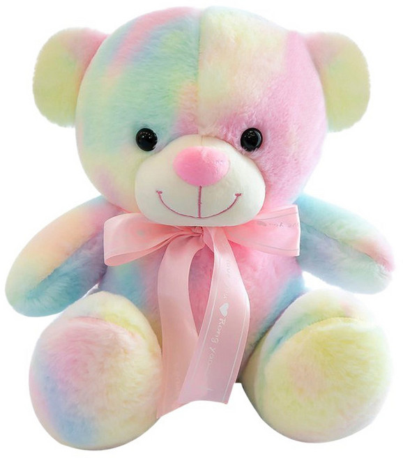 파스텔 솜사탕 곰 인형 곰돌이 선물 용 추천 사랑스러운 테디 베어 부드러운 바디필로우, 35cm, 1개, R99788A(파스텔
