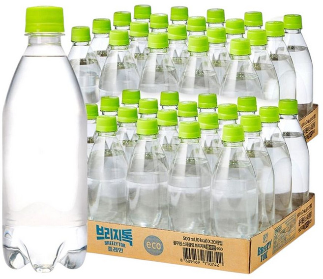 브리지톡 플레인 eco 무라벨 500ml x 20 x 2, 1세트