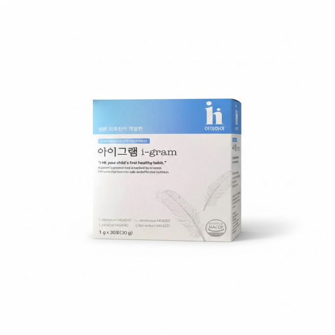 아이하이 아이그램 유산균 1박스 30포 (1개월) 딸기맛 어린이 특허 유기농 4종 유산균 체중 밸런스, 3박스, 30