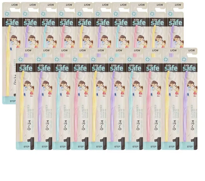 키즈세이프 칫솔 1단계 20개(색상랜덤), 랜덤 발송, 1개입, 20개