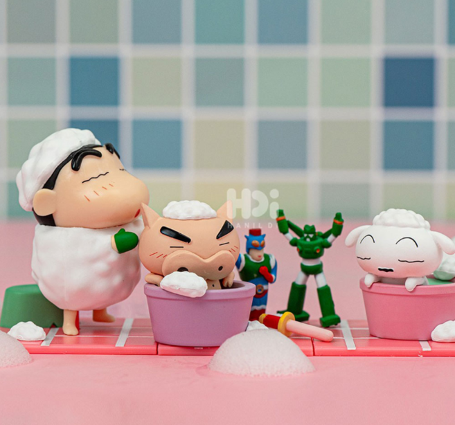 짱구는못말려 욕실 목욕탕 랜덤피규어1개 조립형 가챠, 1개