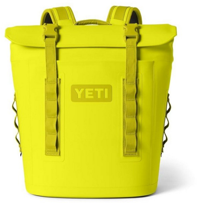 YETI Hopper M12 백팩 소프트 사이드 쿨러 MagShield 액세스 포함 블랙 181372, 단일 사이즈, 반딧불 옐로우