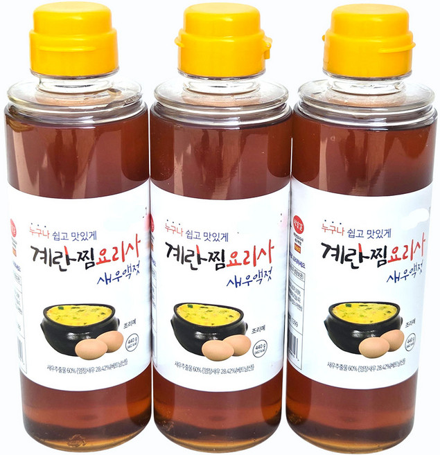 새마원 계란찜요리사 새우액젓 440g, 3개