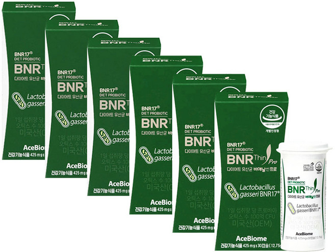 BNR17 비에날씬 프로 체지방감소 모유유래 다이어트 유산균 락토바실러스 캡슐, 6개, 30정
