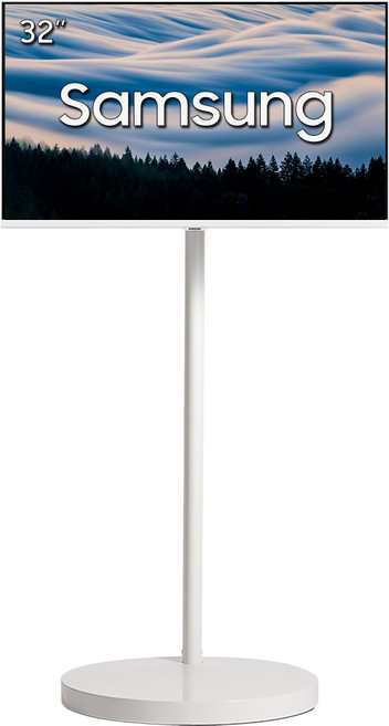 삼성전자 삼탠바이미 M5 스마트 TV 모니터 이동식 무빙 스탠드 OTT 유튜브 넷플릭스, 방문설치, 스탠드형, 화이트 삼성 공식 스탠드, 80.1cm(32인치)