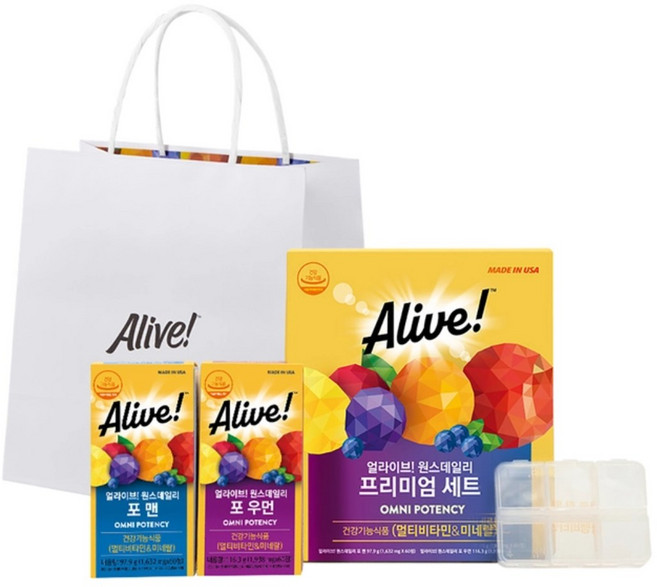 얼라이브 포맨1병 +포우먼1병 프리미엄 선물세트, 60정+60정, 1개, 427g