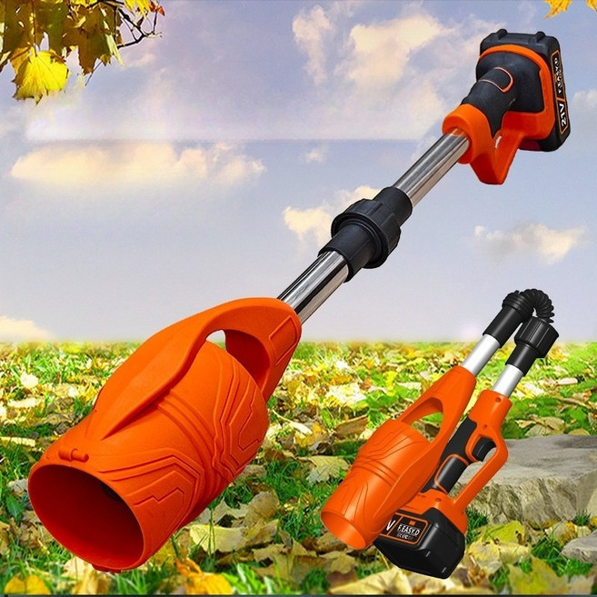 TCC글로벌 정원용 무선 접이식 송풍기 대풍력 낙엽 청소기 먼지 제거, LF01 블루 배터리 1개 5셀, 1개