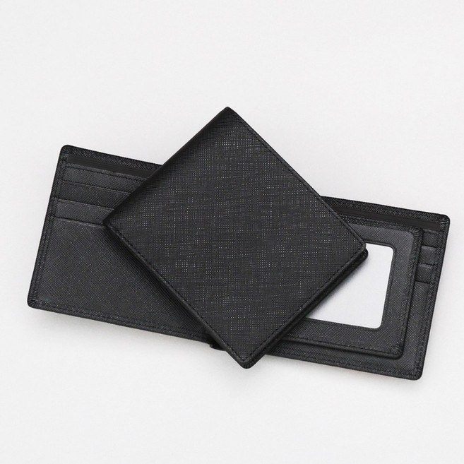 마뜨 사피아노 천연 소가죽 콤비 남자 반지갑