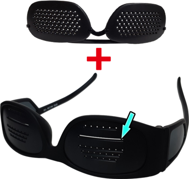 센스피플 난시 비난시 구분 개인 맞춤형 시력강화 아이센스_+보급형 핀홀안경, 1개, 19핀남자용(신형)+특허보급형