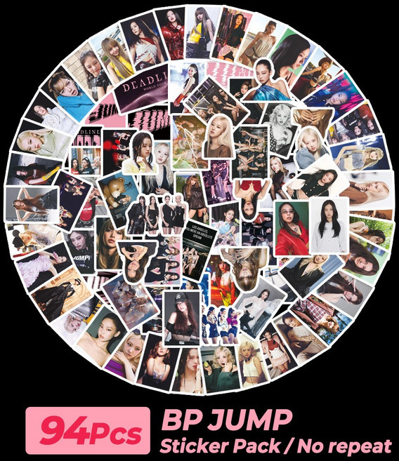 슈어마켓 블랙핑크 제니 로제 지수 리사 2026신상 스티커, JUMP, One Color, 도무송