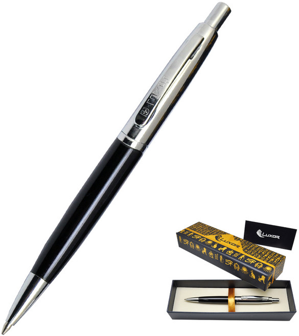 룩소르 413 고급 금속 볼펜 이니셜 각인 커플 기념일 선물 포장 고급펜, 각인신청, 1세트