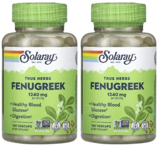솔라레이 호로파씨 페뉴그릭 1240mg 180캡슐 2개 호로파 페누그릭 Fenugreek, 180정 - 쿠팡