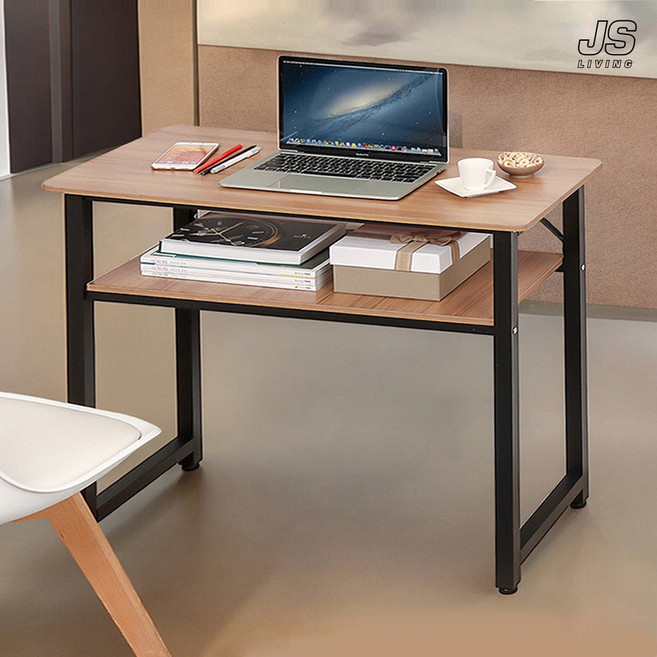 JS리빙 토즈 거실 원목 사이드 테이블 침실 1인용 학생 공부 책상 800 인테리어 다용도 정리대 선반 사무실 컴퓨터 데스크 보조 북선반 2단 협탁 @JSLIVING-A04D221, 블랙
