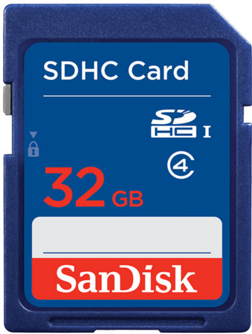 샌디스크 SD메모리카드 SDHC SDXC CLASS4 SDB 카메라 네비게이션 노트북 캐논, 32GB, 1개