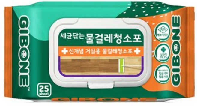 기본에 물걸레 청소포 캡형 25매, 45개