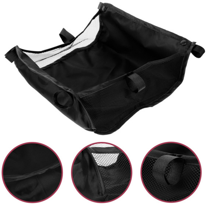 유모차 수납 바구니 옥스포드 천 유모차 하단 바구니 정리함 휴대용 수납 대용량, [01] 옵션1