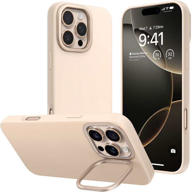 토라스 액상 실리콘 마그네틱 맥세이프 카메라 킥스탠드 휴대폰 케이스 Ostand D1 실리콘