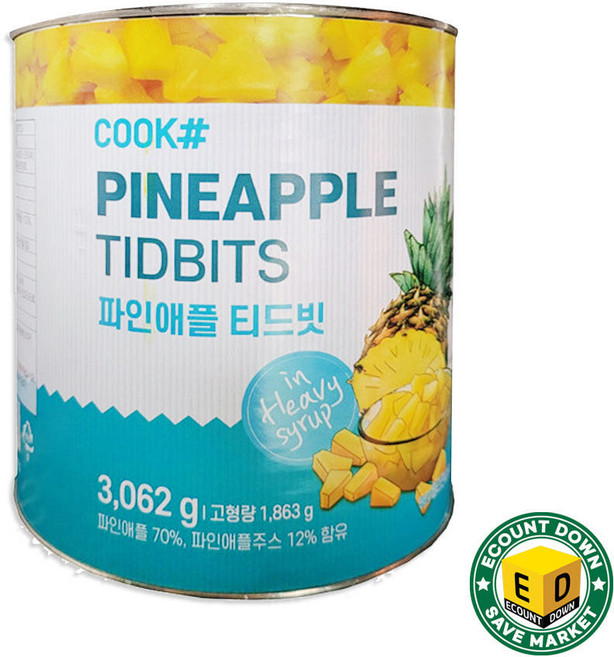 쿡샾 파인애플 티드빗, 1개, 3.062kg