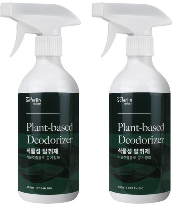 새집증후군 제거 100% 식물추출물 세이퍼진 식물성 탈취제, 2개, 500ml