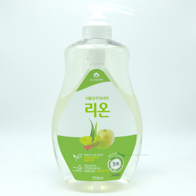 리온 주방세제 식물성주방세제 피부보호 알로에향, 3세트, 750ml