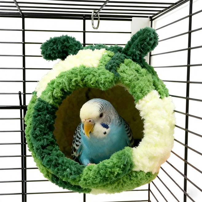 앵무새 슈가글라이더 햄스터 보들따뜻 은신처 포치 4COLOR, 1개, 녹색